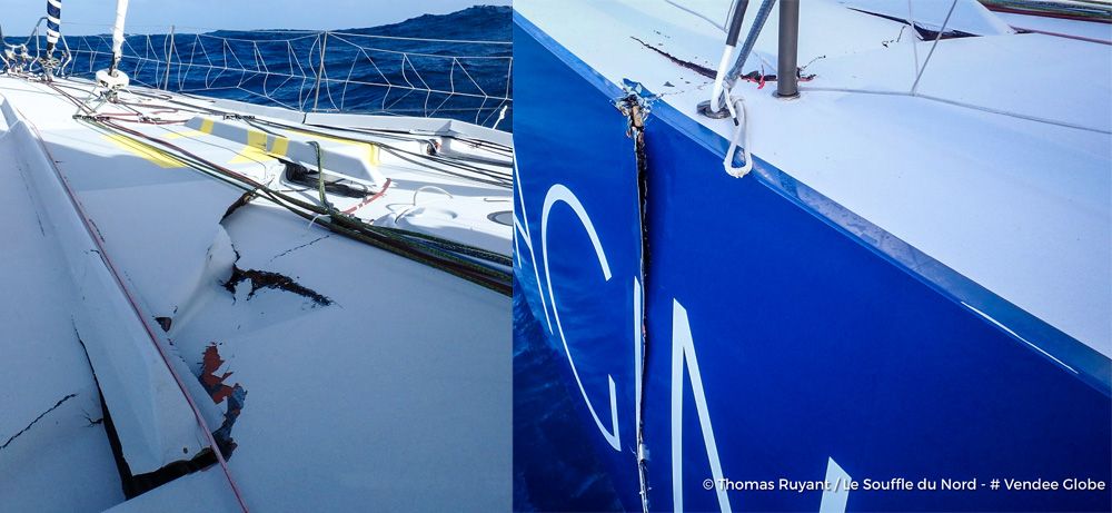 Photo sent from the boat Le Souffle du Nord, on December 19th, 2016 - Photo Thomas Ruyant