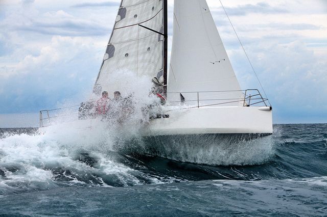 Seascape 27 - upwind in a breeze Seascape upwind in a breeze