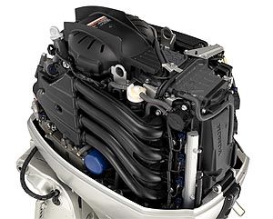 Honda starts with a new 1496cc powerhead, a four-cylinder, single overhead-cam design with about 100cc less displacement than the previous BF90.