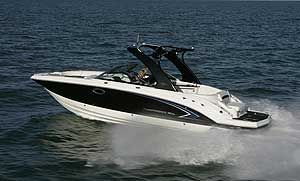 Some runabouts such as the 284 Chaparral Sunesta come with wakeboard-specific features including towers, but those accessories also can be added to standard runabouts. (Photo copyright/courtesy Robert Brown.)