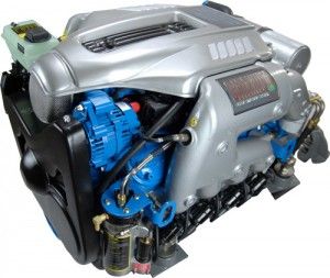 The Crusader Watersports engine is fresh-water cooled.