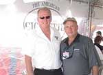 Bob Latham (left) with Brad Halpern of Mercury Marine.