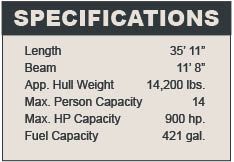 Boston Whaler 345 specifications