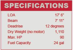 Crestliner 1750 Pro Tiller specifications