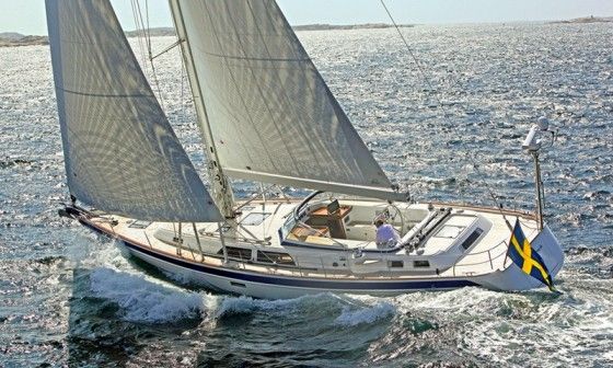 The Hallberg-Rassy 55 is a center-cockpit cruising thoroughbred, built for serious voyaging.