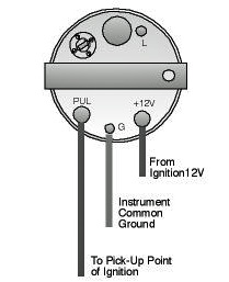How do you hook up an RPM gauge?