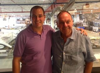 Braver (right) with Cigarette Racing Team’s Hector Rodriguez.