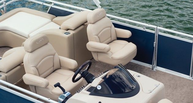 Our test boat favored captain's chairs over lounges, but there are more than a dozen different floor plans to chose from.