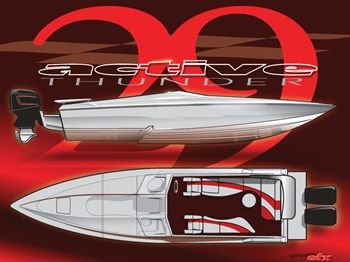 Haughey said that in addition to the upcoming 29 Savage, he is considering offering outboard power on larger Active Thunder models.