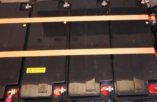 With these sealed batteries, nylon hold-down straps should be fine.