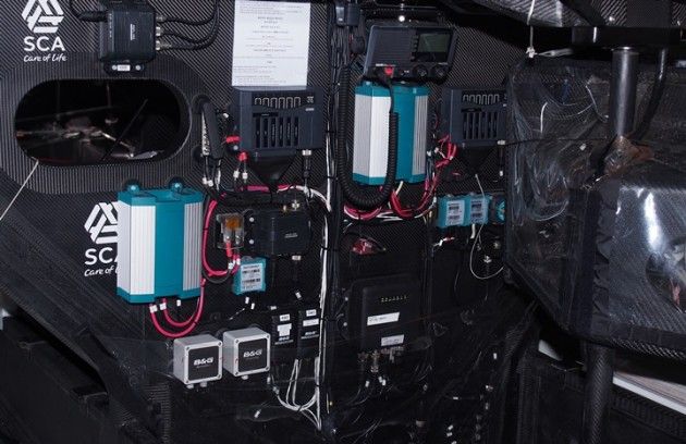 Fig 5: Any electrical or electronic gear mounted on carbon fiber needs to be double-insulated -- a lesson learned the hard way in this race.