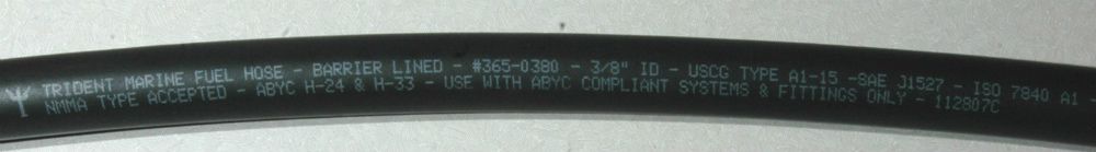 Today's marine fuel hose markings carry a wealth of rating information.