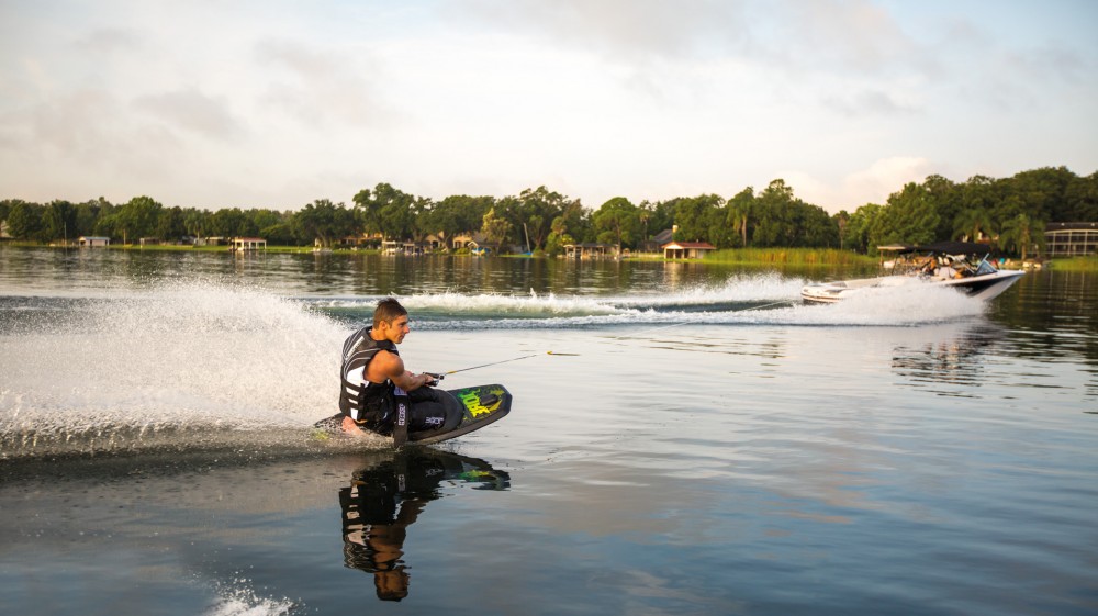 Welcome to kneeboarding—the beginning of your journey into the watersports line-up. Photo credit: Jobe Thrill.