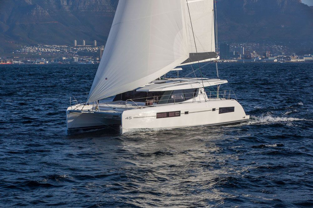 Sailors visiting the Fort Lauderdale Boat Show will want to take note of the Leopard 45 sailing catamaran.