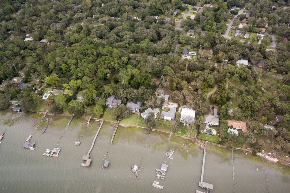 Georgia was hard hit by Matthew, and coastal areas saw significant damage. Photo courtesy of the USCG.