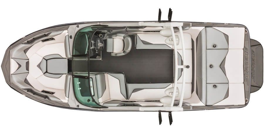 All totaled, with optional ballast systems the S238 creates a 7,400 pound “footprint” on the surface of the water—which is exactly what you need for wakesurfing.