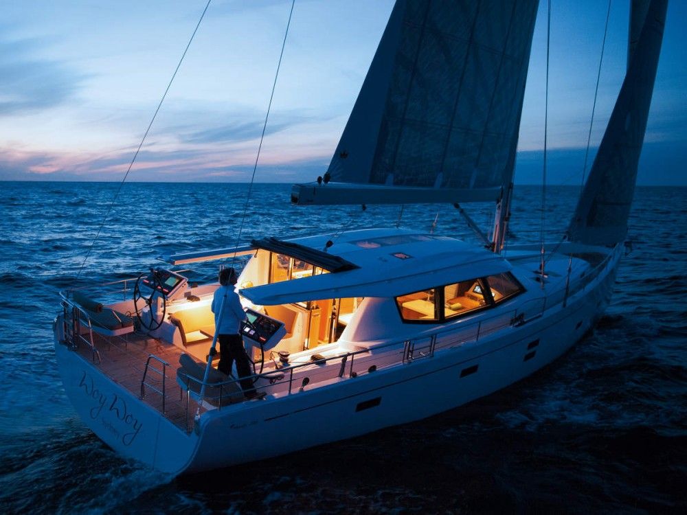 With deck saloon yachts like the Moody 54 DS, Hanse branched out into upscale bluewater cruising boat market. Photo courtesy of Hanseyachts.