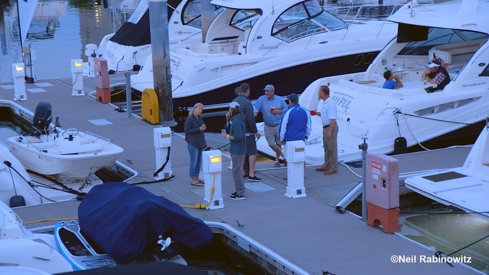 Time slows down when cruisers gather on the docks as they did at this event in Tacoma. Neil Rabinowitz photo.