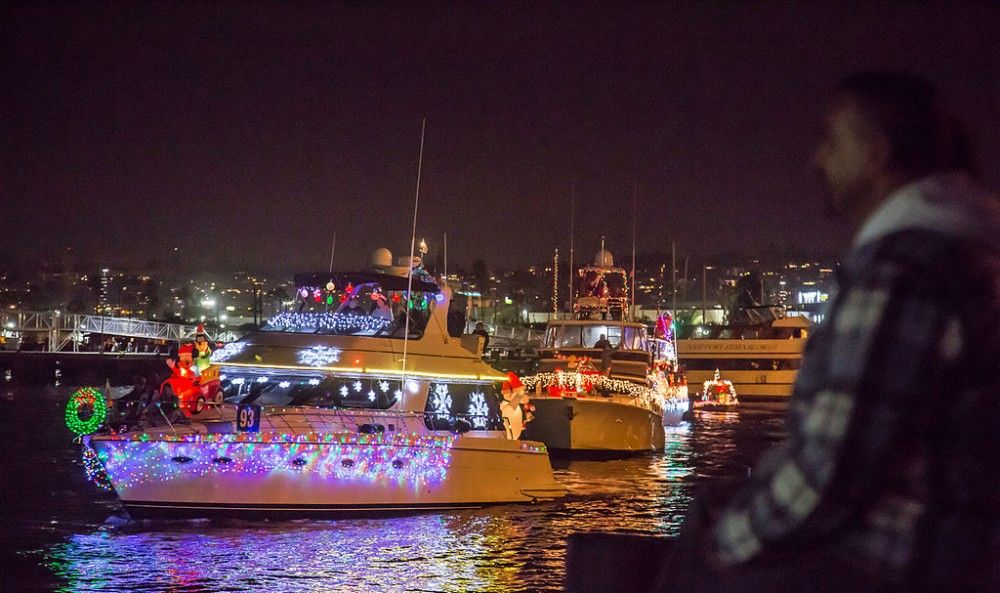 One by one, boat by boat, the parade floats through the marina and lights up the night. All photos by: Tony Webster.