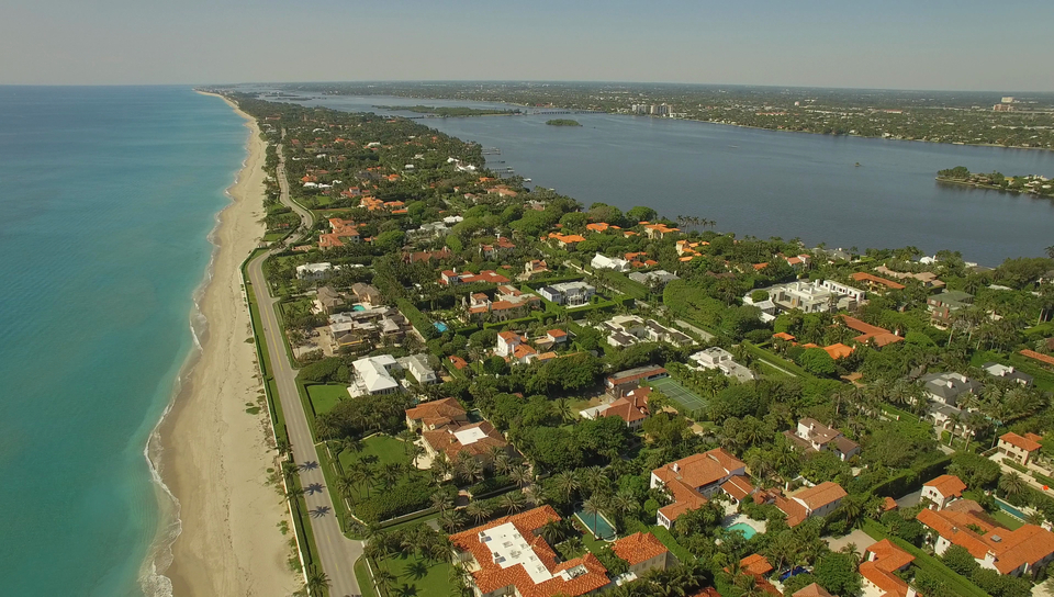 Aerial Photo Of Palm Beach Florida by Podorojniy on Pond5