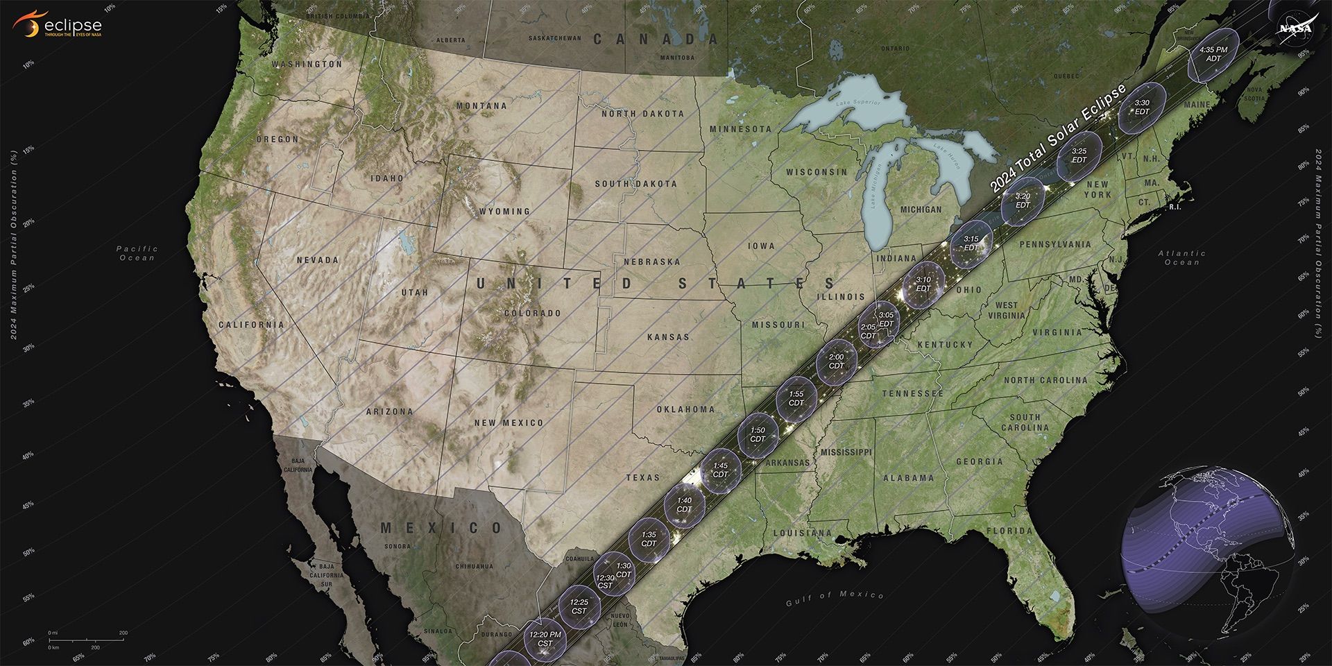 2024 Solar Eclipse Path