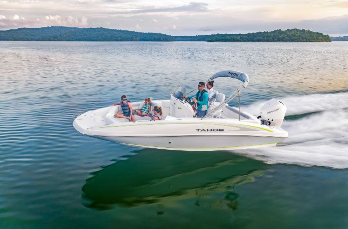 tahoe center console deck boat