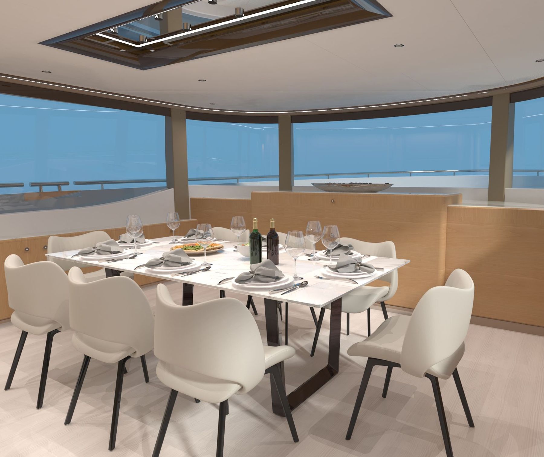 Ocean Alexander 28L Dining Room