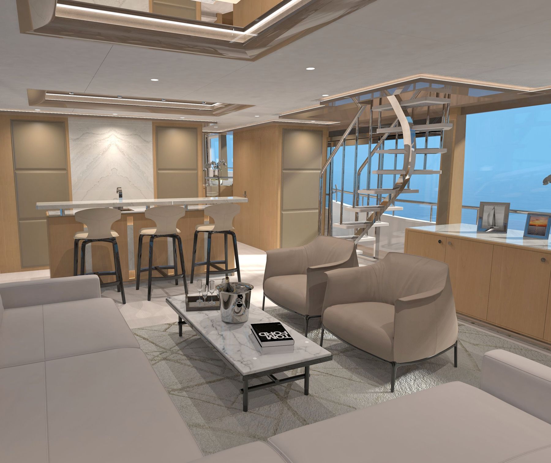 Main Salon Ocean Alexander 28L
