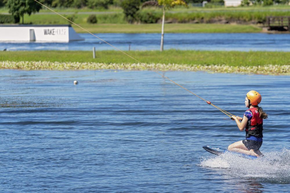 Young Girl On A Knee Board