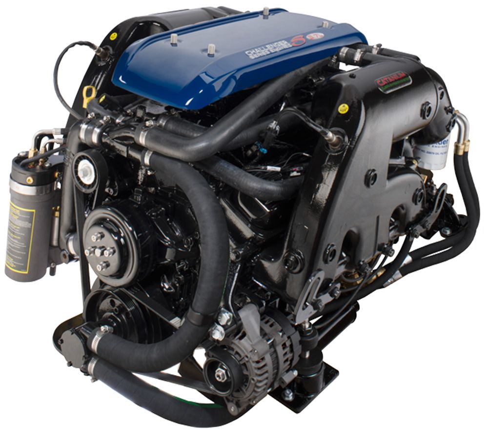 Ein Crusader 5,7-Liter-Benzinmotor mit Mehrkanal-Kraftstoffeinspritzung. Foto mit freundlicher Genehmigung von Crusader Engines.