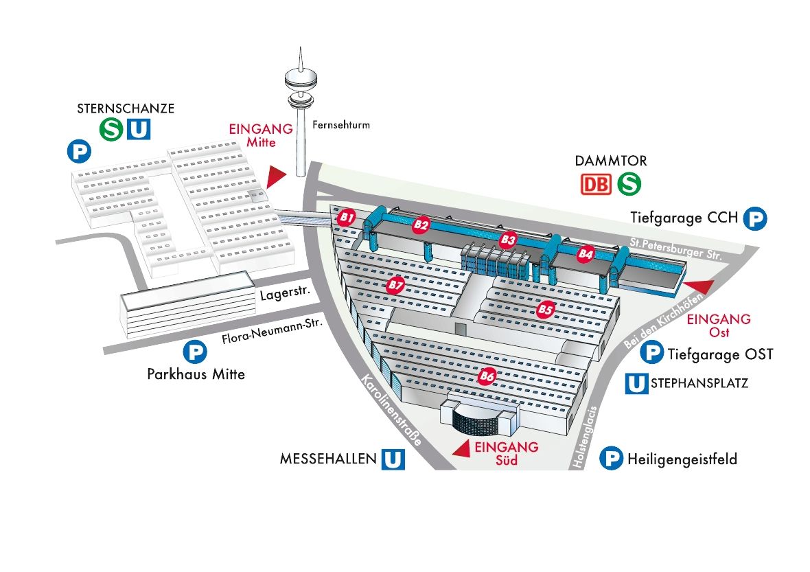 B1 EG Surf- und Kiteausrüstung, Boards, hanseboot Beach Lounge, hanseboot Arena (Wasserbecken) B1 OG Yachtcharter, Wassersport-schulen, Wassertourismus, hanseboot Törnberatung, Forum "Leben an Bord", B2 EG Bootsbauzentrum: hanseboot Refit arena, Konstrukteure, Deutscher Boots- und Schiffbauer-Verband (DBSV); Versicherungen, Ausrüstung, Zubehör B2 OG art maritim B3 EG Ausrüstung, Zubehör B3 OG Maritime Institutionen, Vereins-Campus, Jollen-Einsteiger arena; Ausstellung: Willst du mit mir Segeln gehen? B4 EG Ausrüstung, Zubehör, Delius Klasing Verlagsstand B4 OG Kanu-Welt mit Testbecken B5 Ausrüstung, Zubehör, "meet the experts"-Bühne B6 Segelyachten, Segelboote, Werften, Klassenvereinigungen, YACHT-Stand B7 Motoryachten, Motorboote, Schlauchboote, BOOTE-Stand City Sporthafen, Baumwall In-Water hanseboot