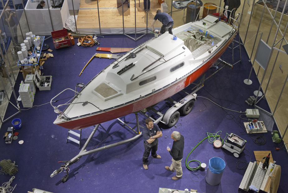 Highlight für viele Besucher: die gläserne Werft der Refit-Arena mit Fachvorträgen. Foto: YACHT/S.Reinke