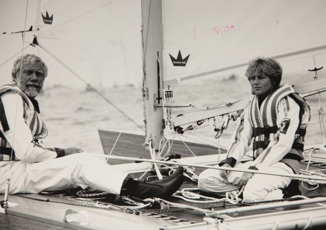 Elvstrøm segelte 1984 bei den Olympischen Spielen am Tornado gemeinsam mit Tochter Trine. Foto: YACHT Archiv