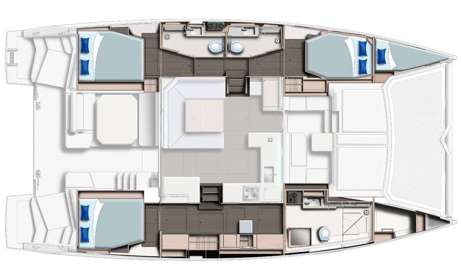 Eignerlayout mit 3 Kajüten