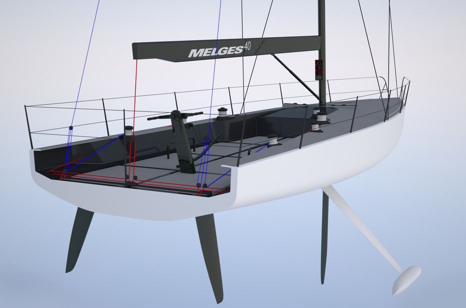 Im 21. jahrhundert angekommen: Die melges 40 mit Neigekiel, Steckschwert und Doppelruder