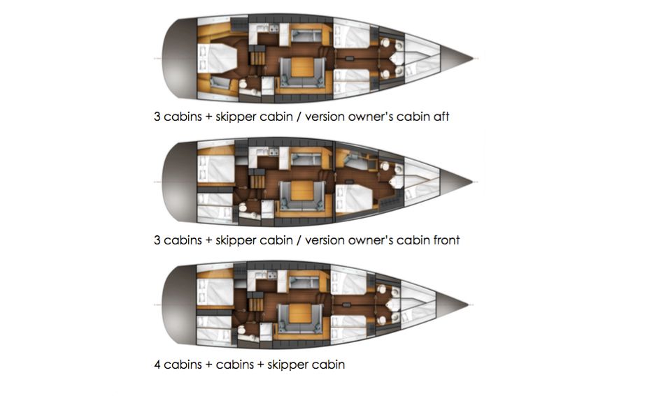 Die Layout-Varianten der Wauquiez Pilot Saloon 58