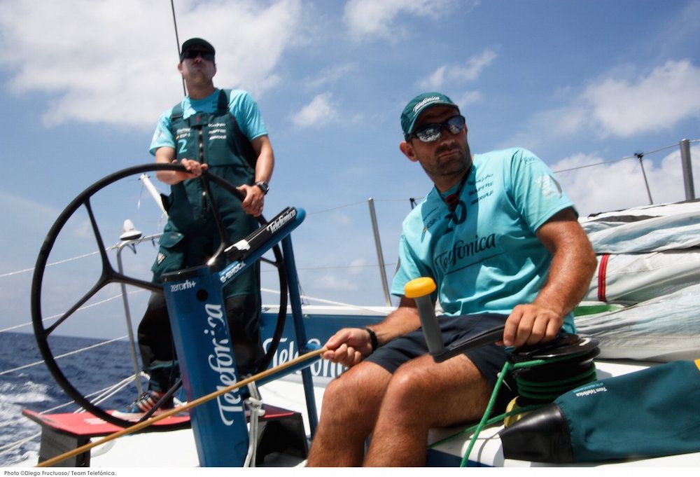 Xabi Fernández a bordo del Team Telefónica en 2011