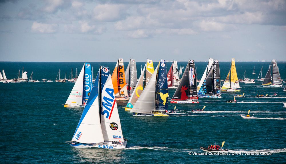 Didac Costa salida VENDEE GLOBE 2016 - START