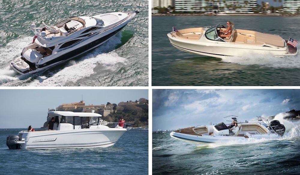 Barcos a motor de varios tipos