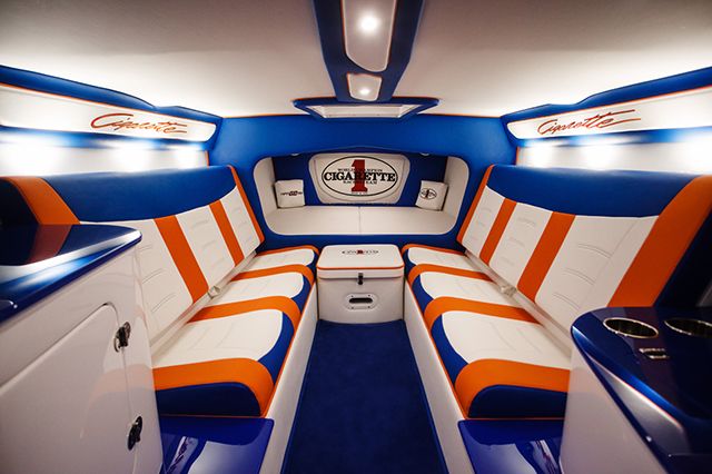 Cigarette 50' Marauder SS Interior
