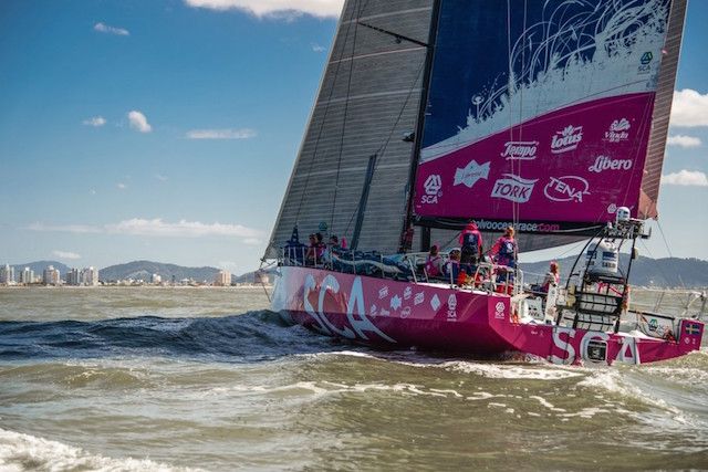 Team SCA llegada Itajaí VOR 2015