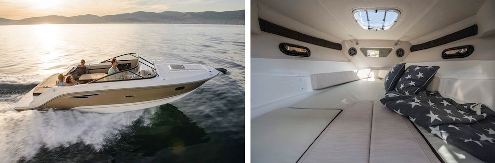 barco a motor cabinado cuddy