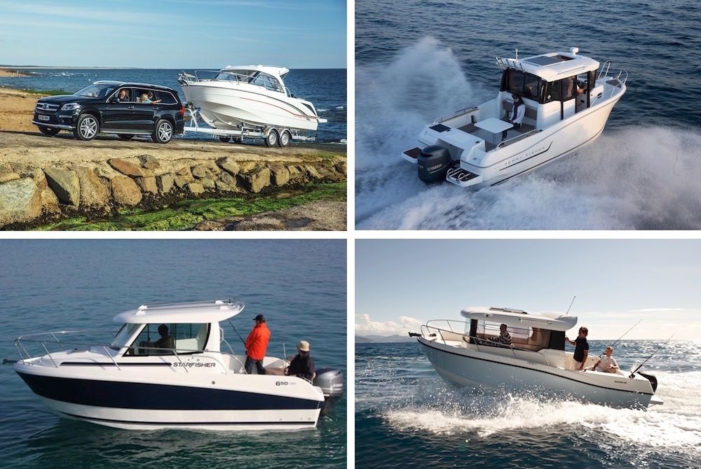 Beneteau Antares 7 OB, Jeanneau Merry Fisher 695 Marlin, Starfisher 650 OBS and Quicksilver 675 Pilothouse.