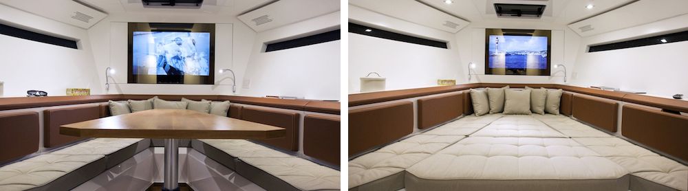 evo yachts 43 interior camarote proa