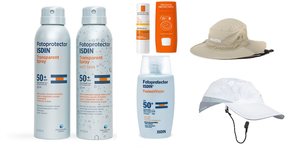 fotoprotectores y gorras vela verano
