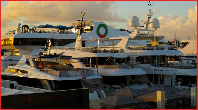 5 megayachts at Fort Lauderdale Boat Show