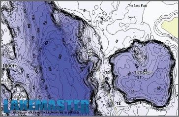 Lakemaster bathymetrics go down to one foot increments.