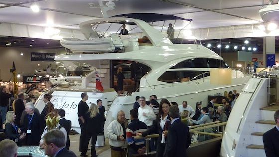 princess-72-9220 The Princess 72 Motoryacht at the company's busy stand in London.
