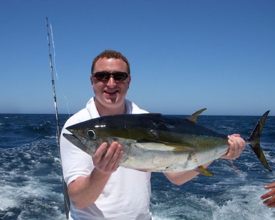 tuna-12454 Adam shows off his yellowfin tuna.