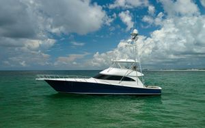 Viking 66 Convertible 2017 Viking 66 Convertible yacht on open sea under cloudy sky.